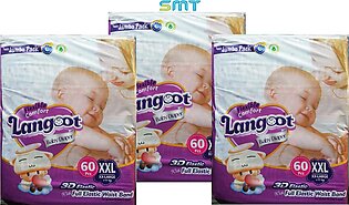 Langoot Baby Diaper Size 6no Xxl +17kg (60-pcs Pack) Pack Of-3