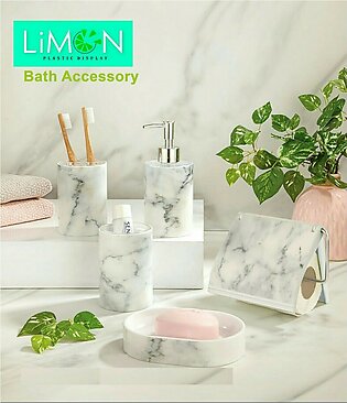 NCL - Limon Multiple Colours Bath Accessory Set - Tissue Holder,Toothpase,Toothbrush,Soap Dispenser & Soap Holder