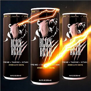 12 Cans Of 250ml - Black Bear Energy Drink