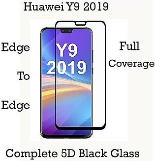 Huawei Y9 2019 Glass Protector 5D Tempered Glass For Huawei Y9 2019 - Black
