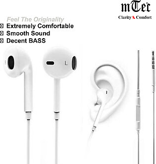 mTec Hi-Fi Gionee Earphone Clear Treble Decent BASS Wired Stereo Handsfree With Mic