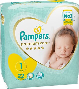 Pampers premium care mainline taped diapers new born (x Small, 22pcs)