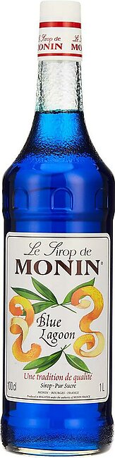 Monin Blue Lagoon Syrup Bottle