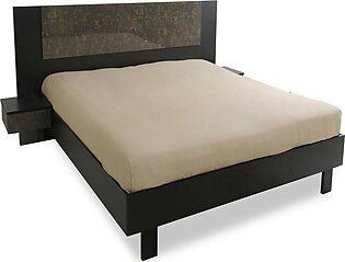Habitt - Novak King Size Bed With 2 Attached Drawers -black Laminated - Free Installation & Delivery (khi-lhr-isb/rwl Delivery Only)