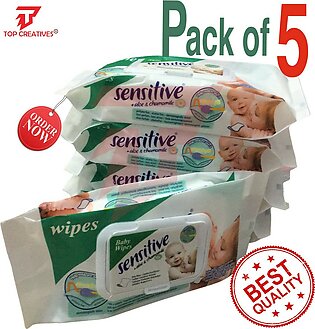 Baby Wipes, Sensitive Baby Wipes, Sensitive Water Based Baby Diaper Wipes, 100% Baby Soft Cotton Wipes, Wet Sheets, Baby Wet Wipes, Wipe Wet Tissue For Hygiene Lock Hand And Mouth,
