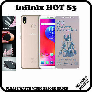 Infinix Hot S3 (X573) Matte Ceramic Flexible Unbreakable Front Film Gorilla Protector Matt Finish 9H Not 9D For Game M11T