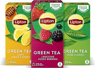 Lipton Green Tea Pack Of 3 (berries + Lemon & Honey + Classic)