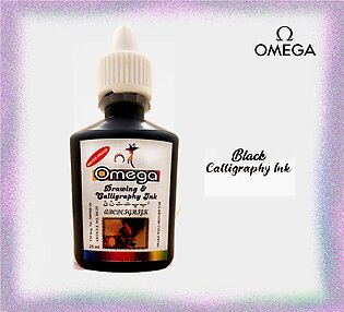 Omega Drawing & Calligraphy Ink 25ML - Calligraphy Qalam Ink Black