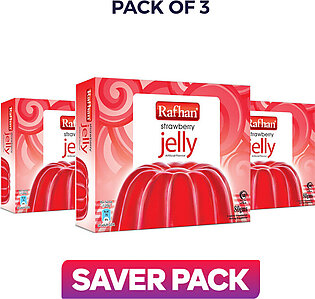 Rs.25 Off On Pack Of 3 Of Rafhan Dessert Strawberry Jelly - 80g