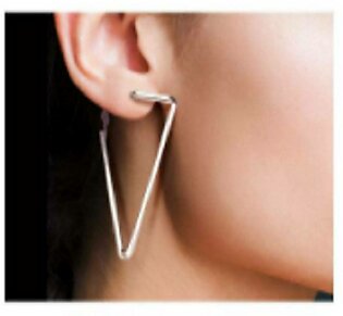New Stainless Cone Shaped Hoop Earrings - Silver and Golden