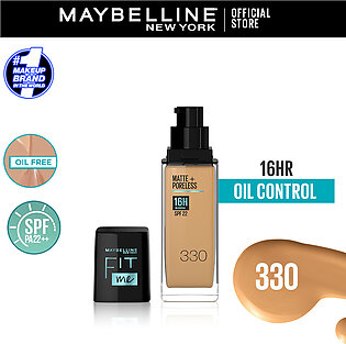 Maybelline Ny New Fit Me Matte + Poreless Liquid Foundation Spf 22 - 330 Toffee 30ml - For Normal To Oily Skin