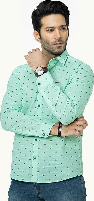 Furor Light Green Shirt for Men - FMTS22-31555