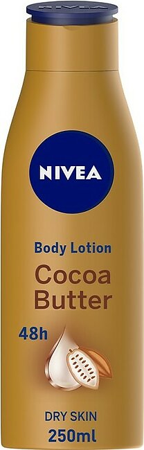 Nivea Cocoa Butter Body Lotion, Vitamin E, Dry Skin, 250ml