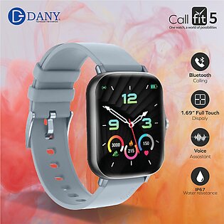DANY Smart Watch, Call Fit 5 Bluetooth Smart Watch, Waterproof Smart Display Health Fitness Tracker Watch, Sports Watch, Smart Wristwatch, Fitness Monitor Smartwatches For Android and IOS, Heart Rate Sleep Monitor Activity Tracker Watch For Men & Women