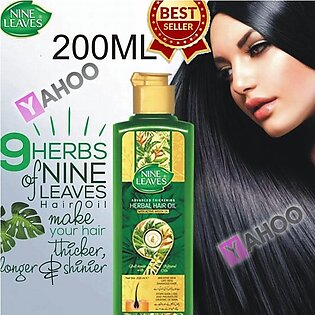 Hair Growth Oil For Women's Working Guarantee 9 Magical Herbs Of Nine Leaves Hair Oil Makes Your Hair More Strong,shiny And Healthy