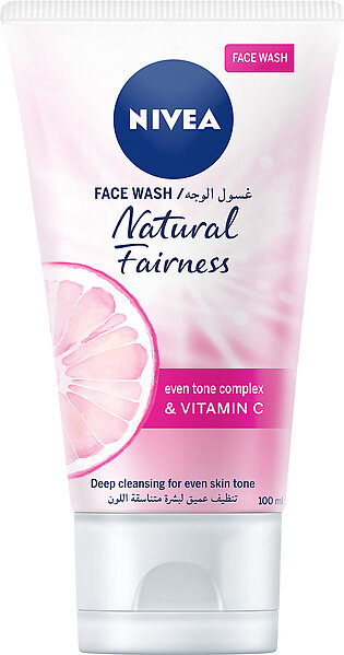 NIVEA Natural Glow Cleansing Face Wash, Even Tone Complete & Vitamin C - 100ml