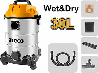 Ingco 1300W Vacuum cleaner Wet & Dry 30L