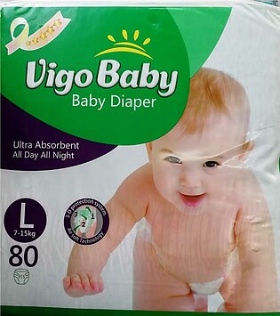 Vigo Baby Diapers Size-4 Large 7-15KG (80 Pcs Pack)