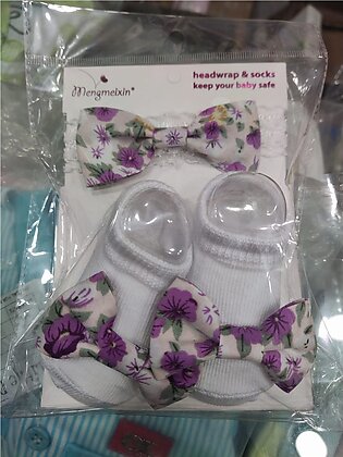 Baby Girl Booties With Headband|| Headband Booties Set