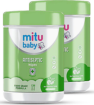 Wet Wipes For Baby - Wet Tissue For Face - Soft Moisture Wipes For Baby - Mitu Baby Antiseptic Wipes Bottle (60 sheets)