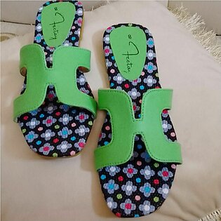 feetay stylish printed flat slipper for women and girl
