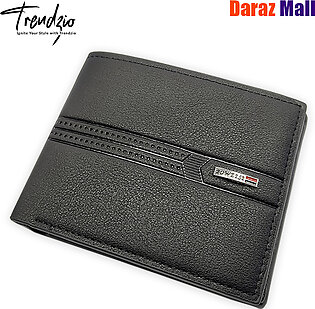 Trendzio Men’s Wallet Multi Card Bifold Zipper Compartment Purse Short Wallet Fashion Soft Pu Leather Business Card Holder Wallet For Men