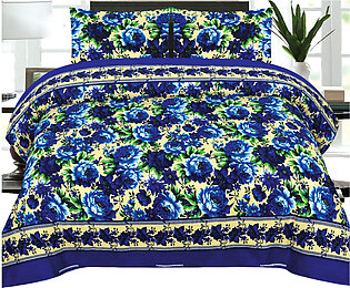 Crystal bedsheet nishat linen cotton bedsheet (1pc flat sheet 230x250 cms 2 pillow cover 45x70+10cms)