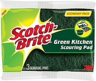 Scotch-Brite Heavy Duty Classic Scouring pad, Great for the Kitchen - Garage - Outdoors, General Purpose Cleaning, Food Safe, Non-Rusting. 3 units/pack