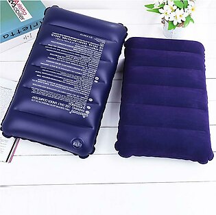 Travel Portable Comfortable Inflatable Air Pillow Cushion Ultralight Camping Pillow For Beach Sea Travel Car Travel Bed Outdoor Protect Head Neck Soft