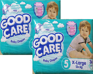 Good Care Baby Diapers Pack Of 2 - Size 5 X-Large 36 Pcs  13+ kg