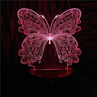 Butterfly 3d Illusion Lamp, Night Lamp, Decoration Piece, Gift Piece