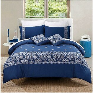 Fossils Embroidered 6 Pcs Quilt Cover Set
