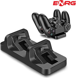 ENRG Dual PS4 Controller Charging Station, PS4 Gamepad Charge Dock for Sony Playstation 4 Pro, 4 Slim