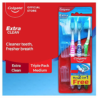 Colgate Extra Clean Toothbrush - Triple Pack (medium)