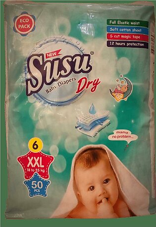 Susu Dry Baby Diapers (xxl) Size 6 Baby Diaper (50 Pcs)