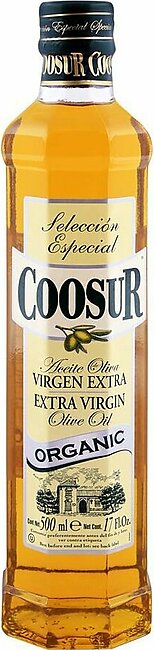 Coosur Organic Extra Virgin Olive Oil 500ml Glass Bottle - Spanish