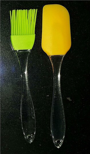 Pack of 2 - Silicon Oiling Brush & Spatula