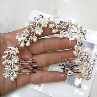 Wedding Alloy Pearl Hair Comb Jewelry Girls Handmade Hairpin Hair Comb Bridal Tiaras Crown Hair Accessories