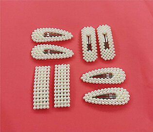 6 pcs pearls fashion hairpins for girls/ trending pearl hair clips different shapes