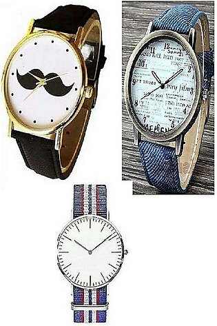 Pack Of 3 Watches For Girls & Boys