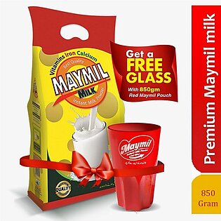 Maymil Premium Milk Powder 850 Gm With Glass Gift