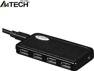 A4tech Hub-64 Usb Hub - Usb 2.0 - 4 Ports - Compact And Sleek Design - 480 Mbps Transfer Rate - For Pc/laptop