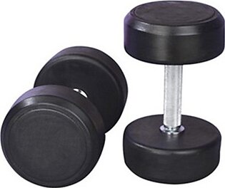 Dumbbell Rubber -2 kg pair Stylish Rubber Coated Dumbbell Fitness For Home Gym Home Exercis ( Black)