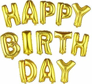 Happy Birthday Decoration - Happy Birthday Decoration Set - Happy Birthday Banner - Happy Birthday Golden And Black Theme - Happy Birthday Balloons - Happy Birthday Foil Balloons - Birthday Baloons - Happy Birthday Card Banner - Happy Birthday