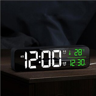 Black Digital Clock - Indoor Modern Digital Hd Display Alarm Clock