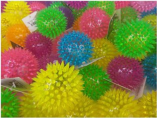 Pack Of 2 Pcs Light Ball Toy For Kids Lot Spike Ball Light Up Balls Toys For Kids And Babies,bright Color Led Flashing Bounce Massage Sensory Spiky Children Boys Girls - Multicolour