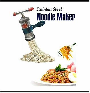 Noodle Maker - Manual Noodle Pasta Press Maker Machine Handy Stainless Steel 3 Shapes
