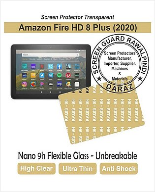 Amazon Fire HD 8 Plus (2020) - Screen protector 9H flexible unbreakable - Clear Transparent -