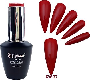 Kween Fresh Red Color Uv/led Soak Off Gel Polish For Manicure Long Lasting Gel Nail Polish