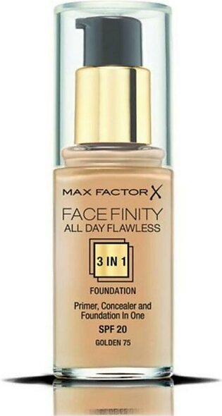 Max Factor Foundation - Facefinity All Day Flawless Foundation 75 Golden - Beauty By Daraz